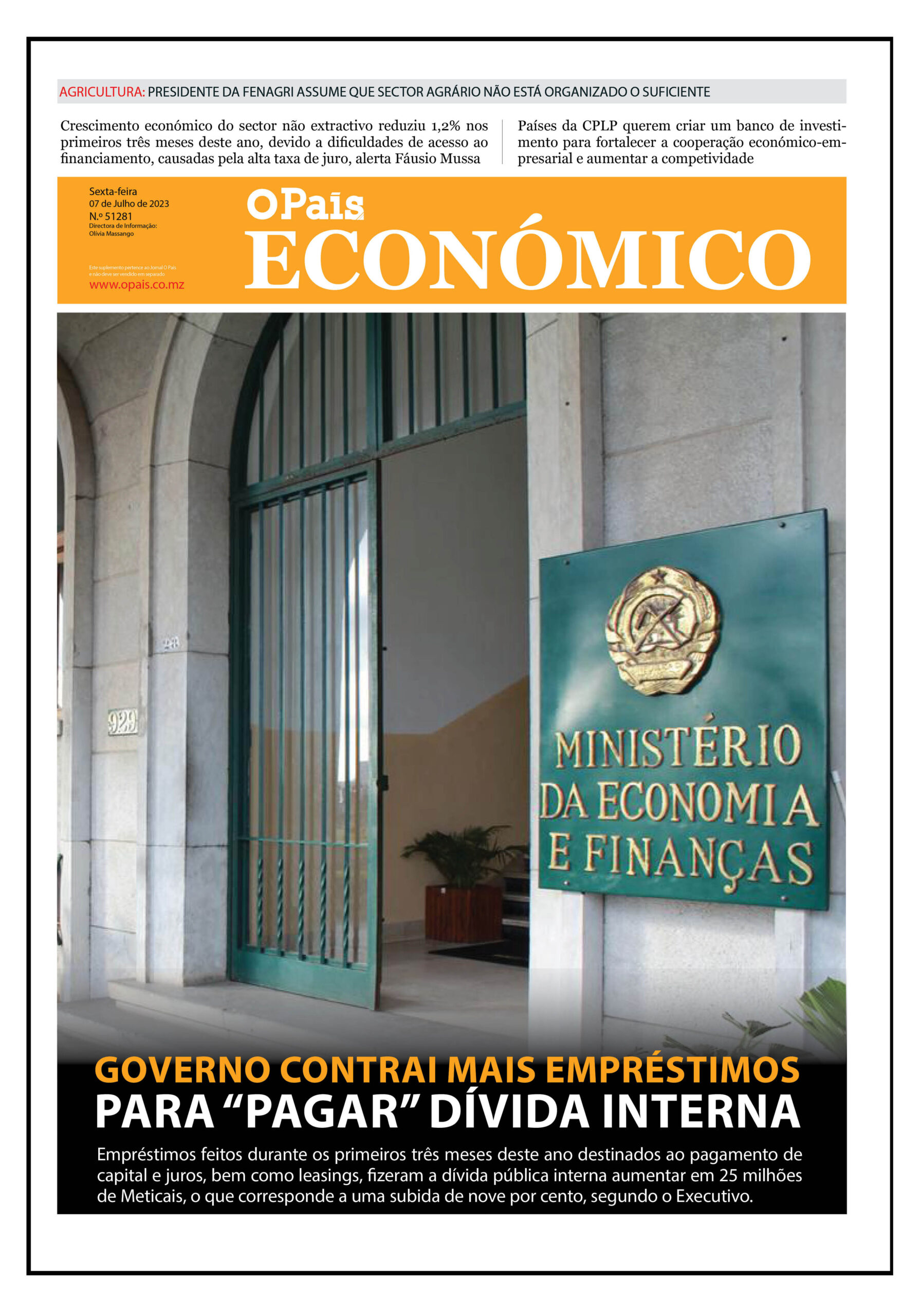 Capa do jornal econômico 07 07 2023 O País A verdade como notícia