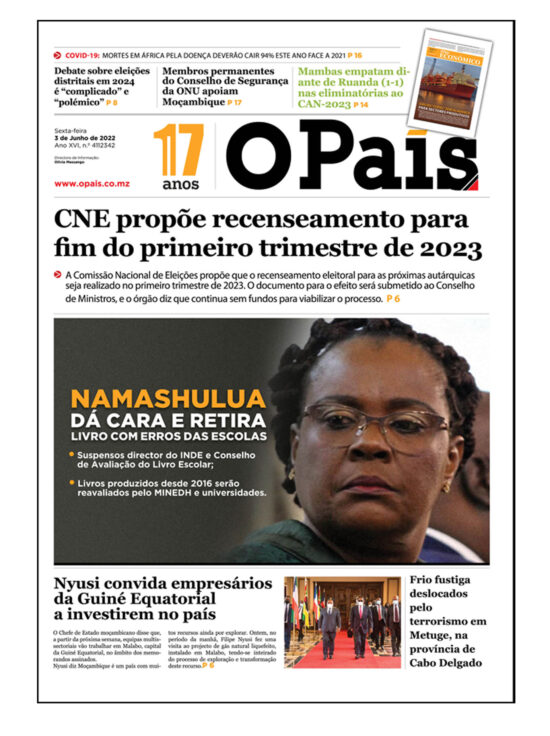 Capa Do Jornal Diário 03062022 O País A Verdade Como Notícia 9062