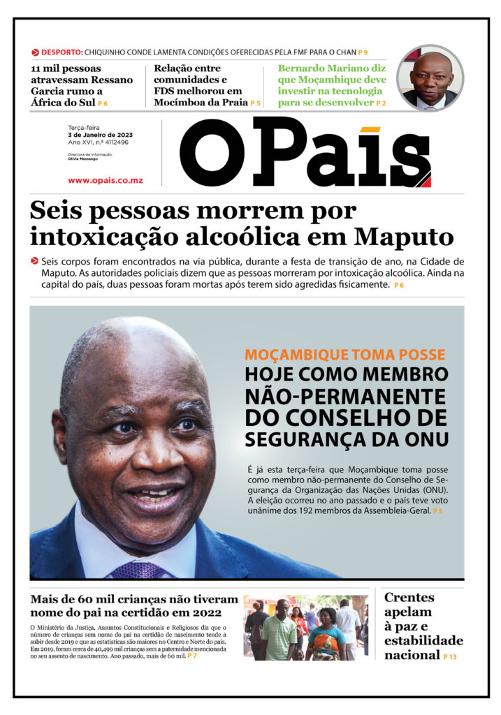 Capa Do Jornal Diário 03 01 2023 O País A Verdade Como Notícia