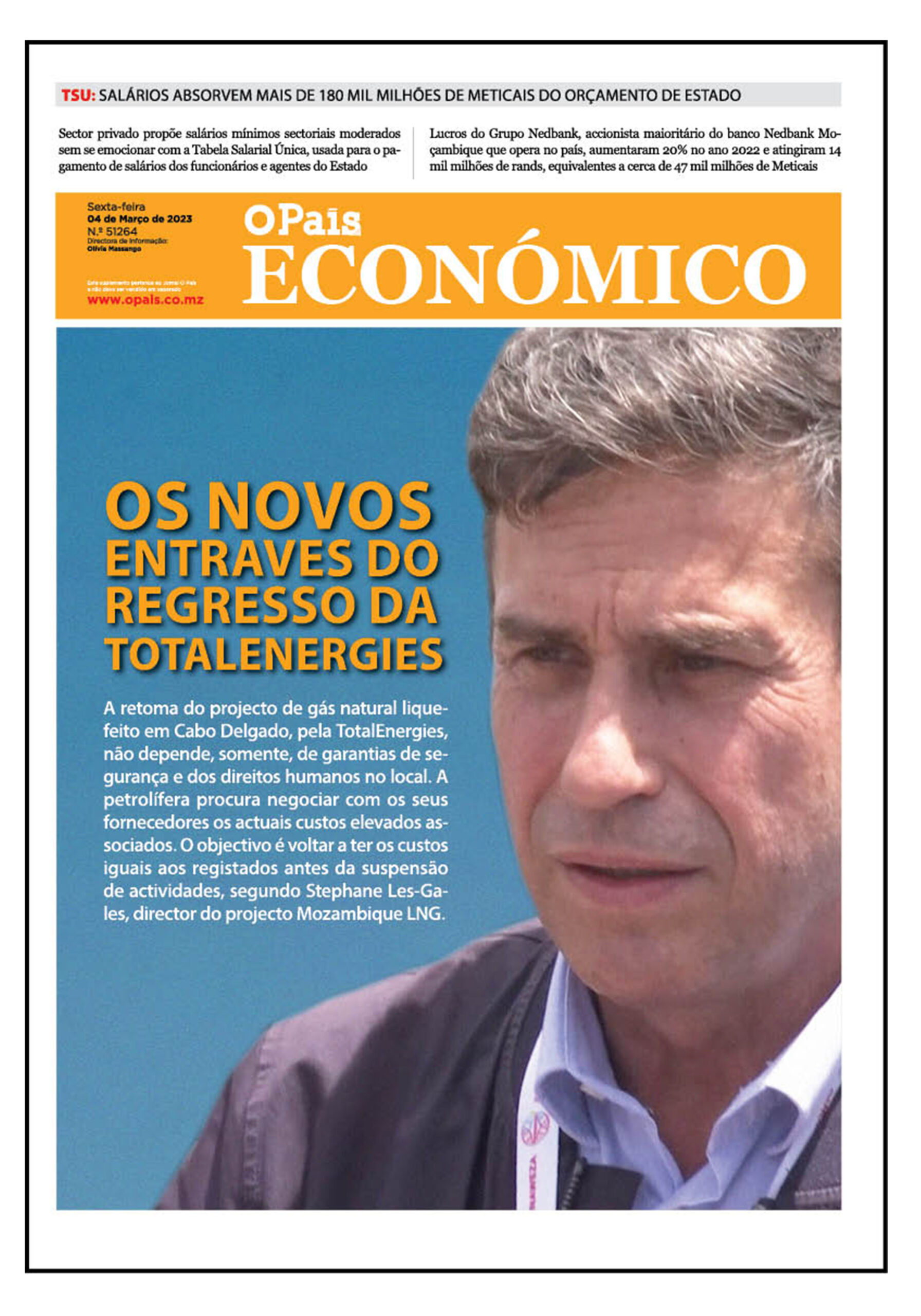 Capa Do Jornal Económico 10 03 2023 O País A Verdade Como Notícia